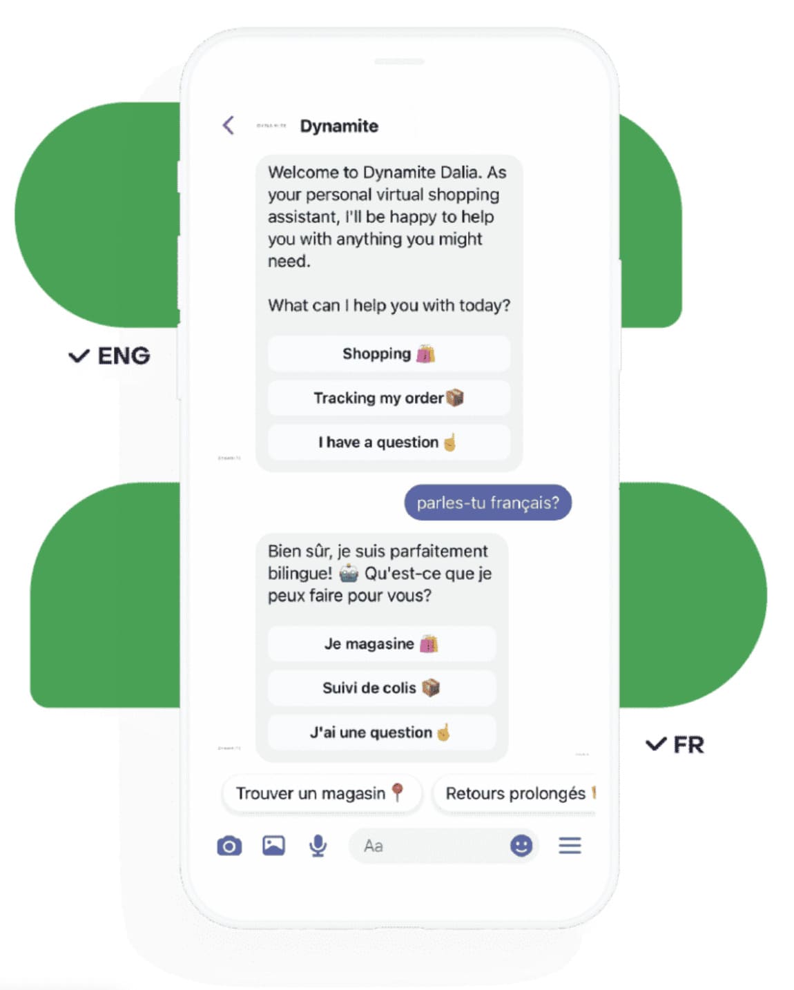 Ecommerce Widget showing Live chat
